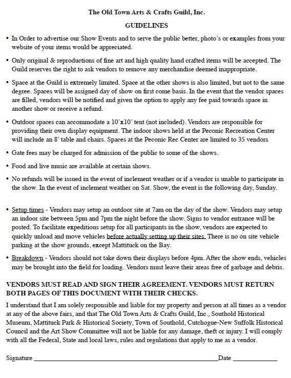 Application for 2026 Vendors