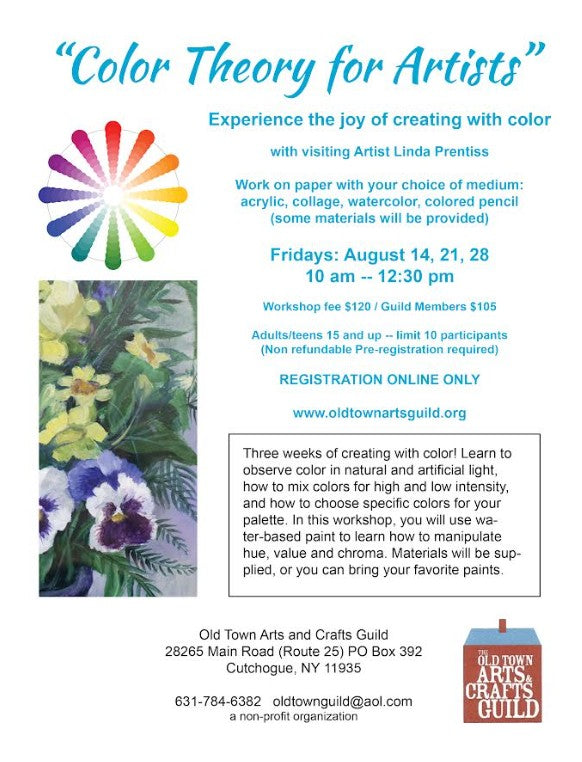 Color Theory for Artists by Linda Prentiss August 14, 21, 28