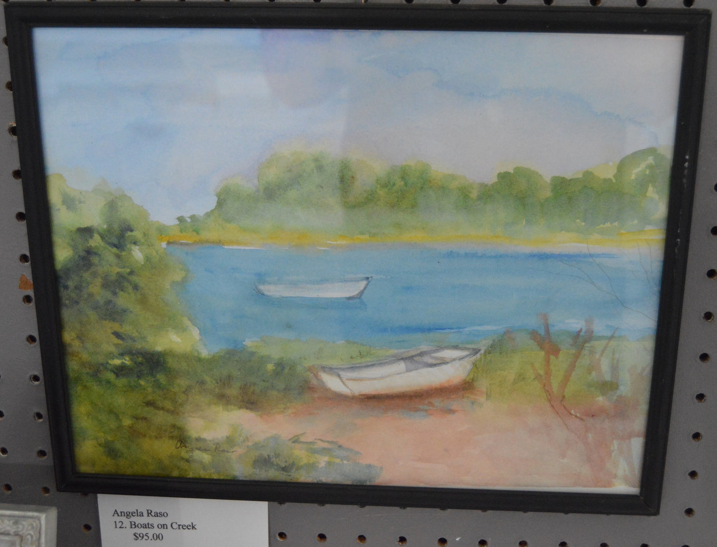 Boats on Creek by Ann Raso