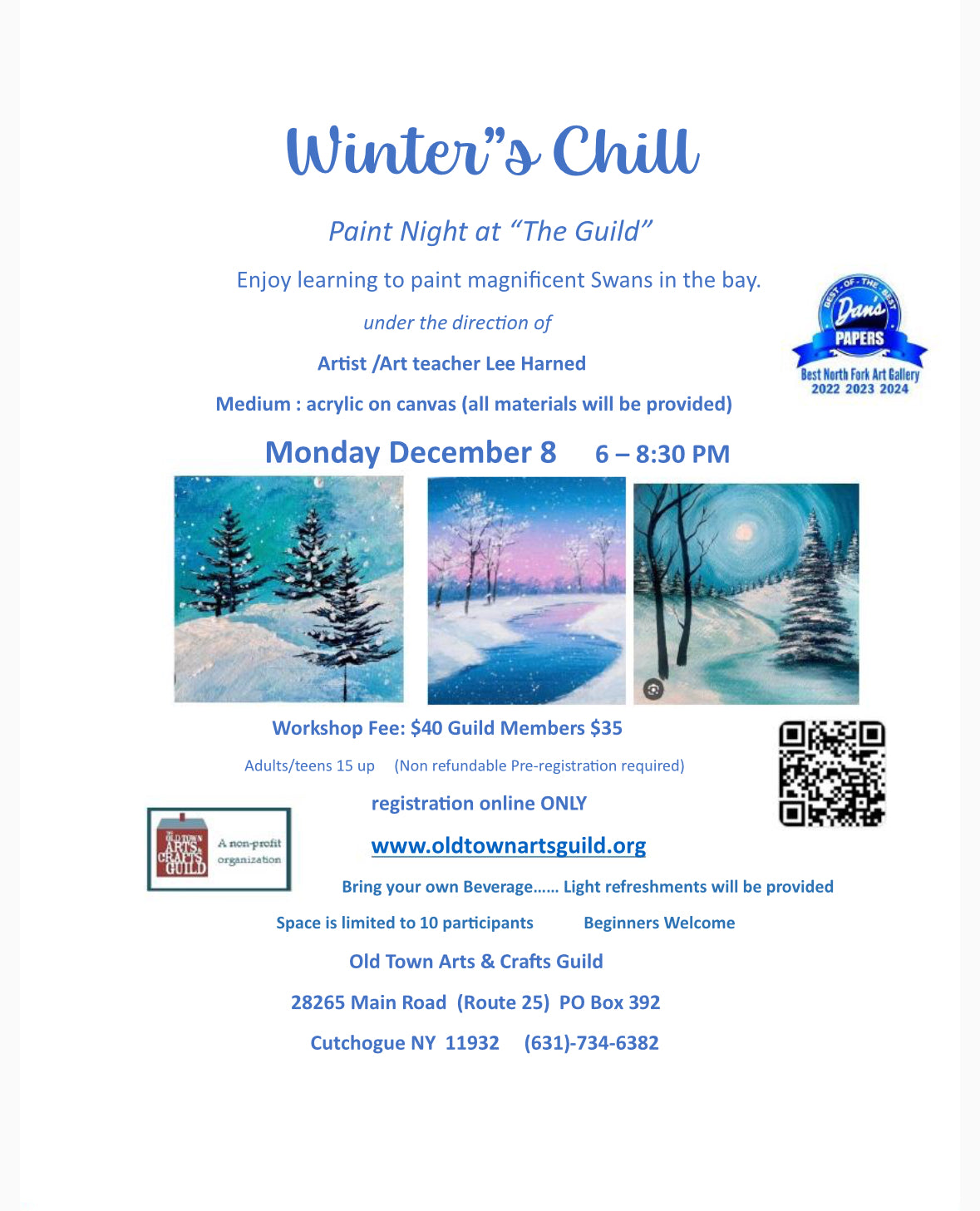 Winter's Chill Paint Night at The Guild by Lee Harned 12/8/25