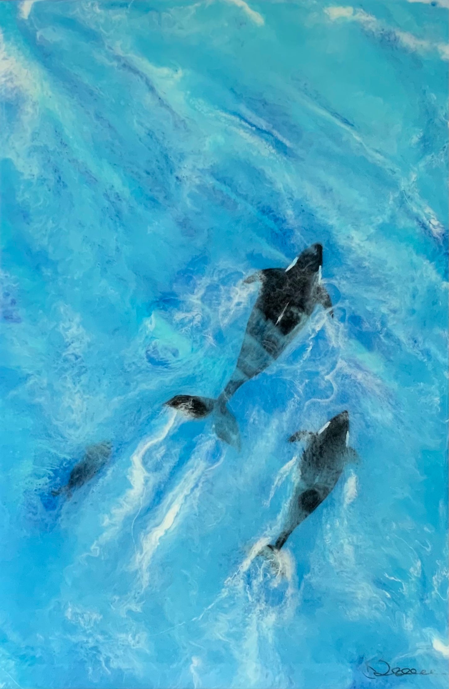 Ocean Family Gallery Wrapped Canvas Print 11″X14″ by Kip Bedell