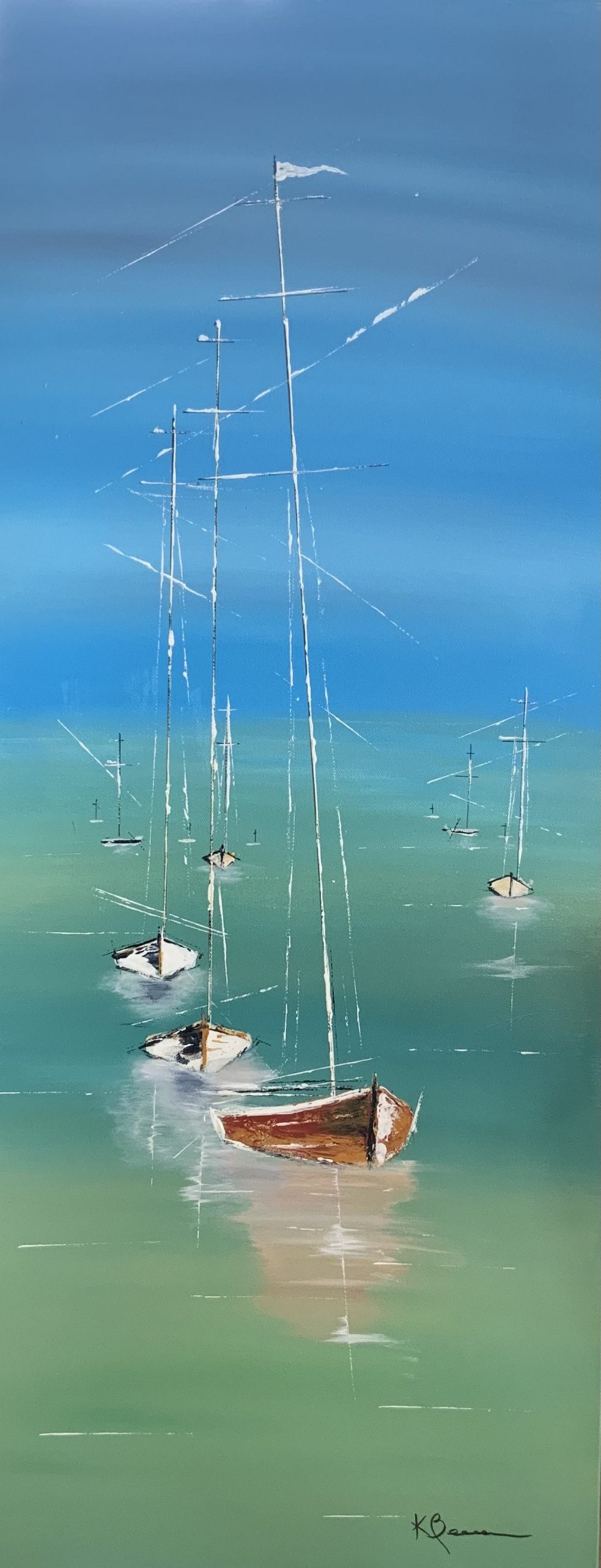 Greenport #4 Gallery Wrapped Canvas Print 8″X20” by Kip Bedell
