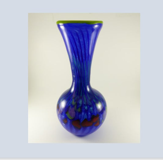 Tall Blue Glass Vase