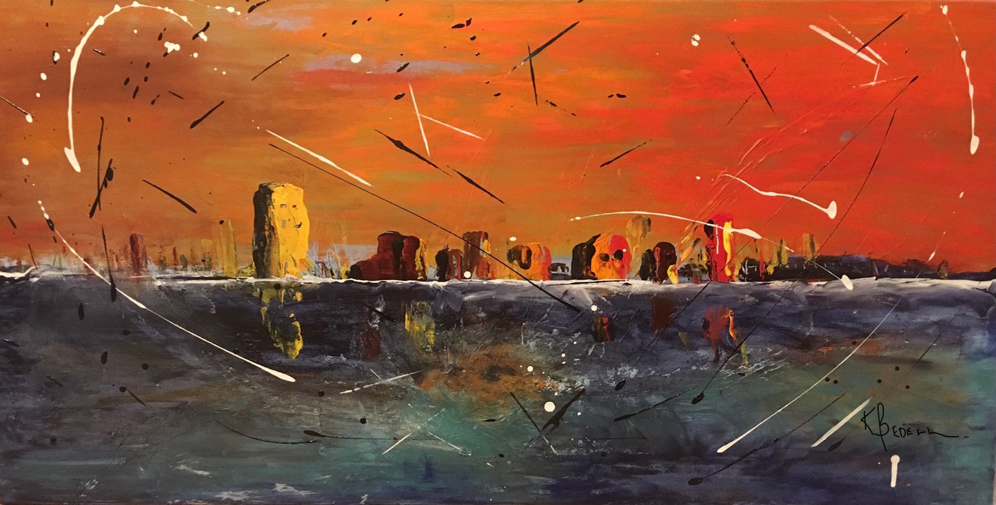 City on the Water Gallery Wrapped Canvas Print 8X16 by Kip Bedell