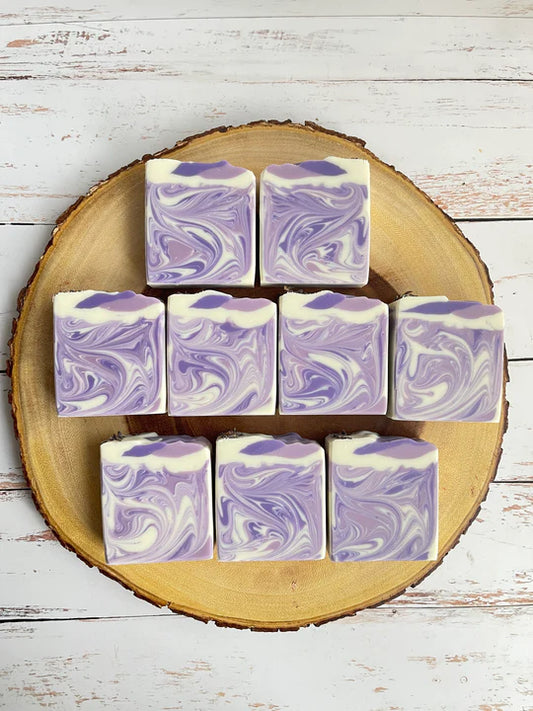 Calming Lavender Swirl Soap by Yesim Ozen Sabun by The Bay
