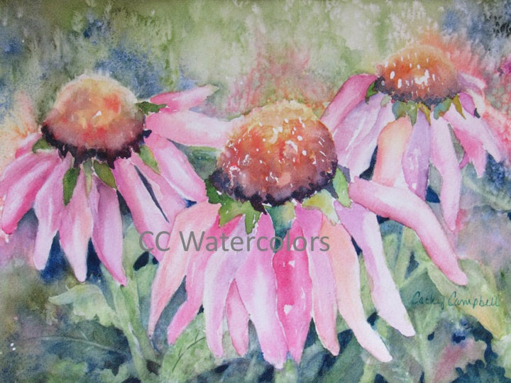Summer Ballet, 8″ x 10″ Watercolor Print, Matted to Fit a 11″ X 14″ Frame, by Cathy Campbell