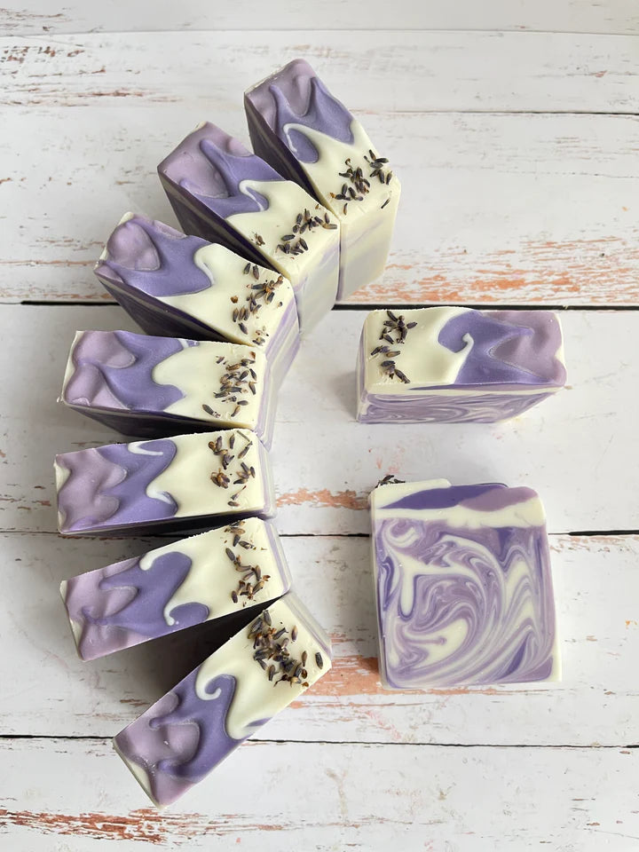 Calming Lavender Swirl Soap by Yesim Ozen Sabun by The Bay