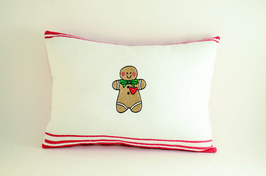 Christmas Gingerbread Pillow by Christine Hartman