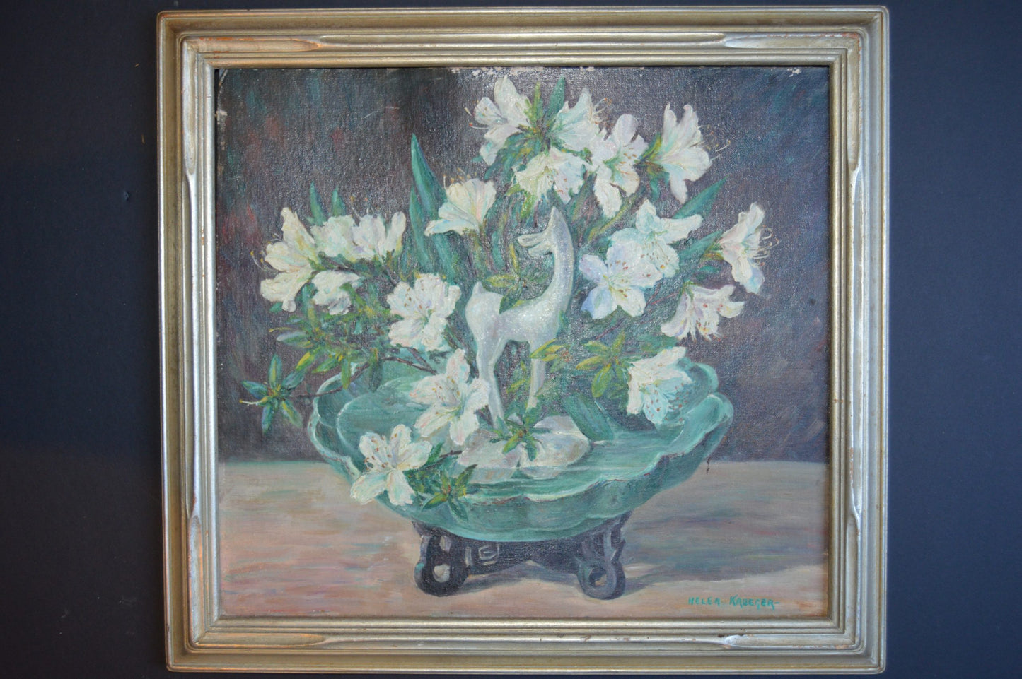 Deer and Floral by Helen Kroeger