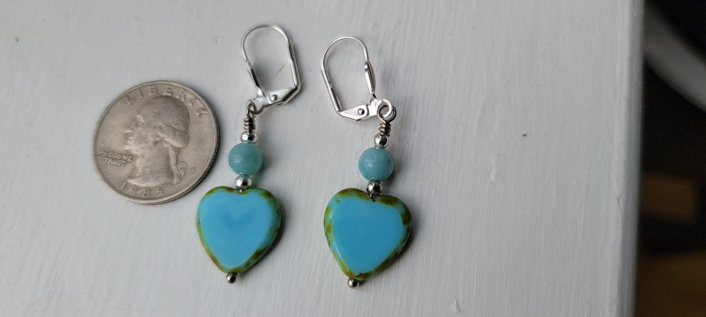 Hearts * Blue Dangle by Janet Bidwell