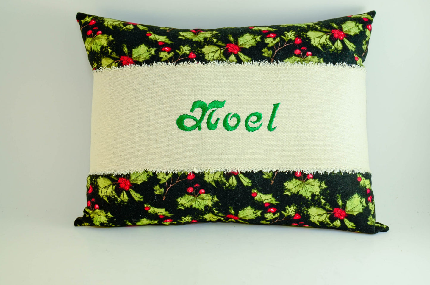 Noel Christmas Pillow by Christine Hartman