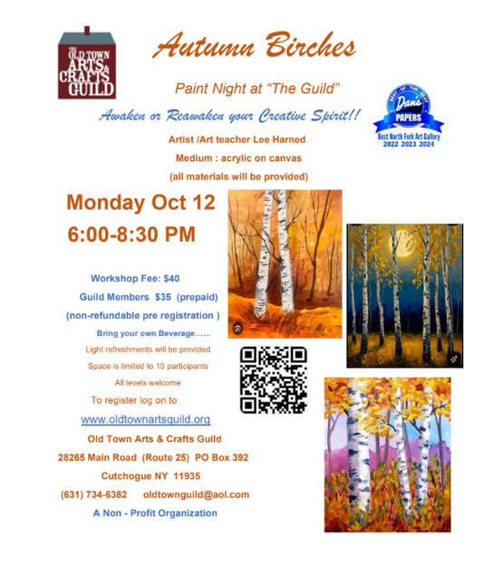Autumn Birches -Paint Night at Guild with Lee Harned  10/12/25