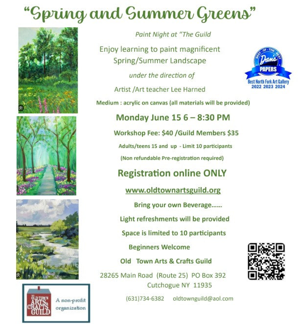 Spring and Summer Greens Paint Night at "The Guild" by Lee Harned 6/15/26