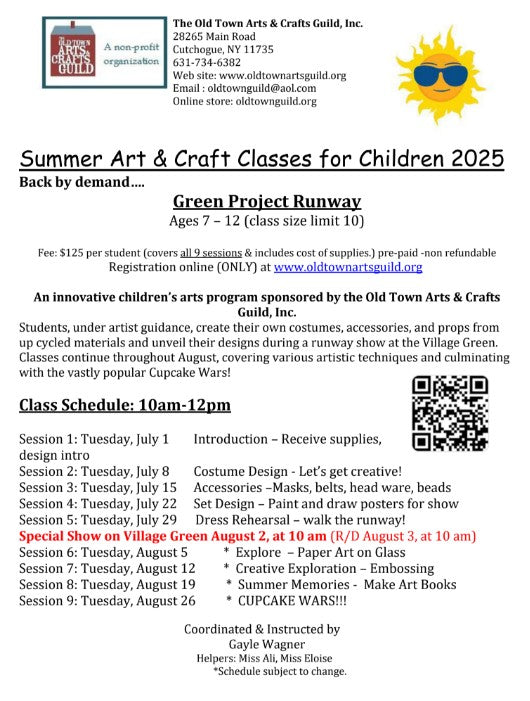 Application for 2025 Summer Art Classes for Children