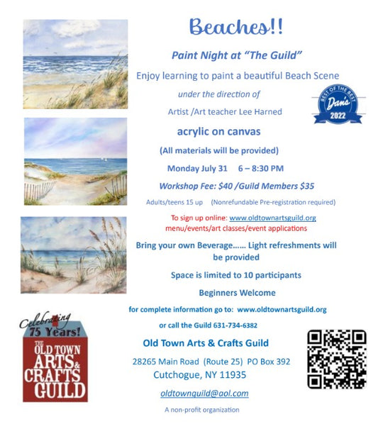 Beaches!! Paint Night at The Guild