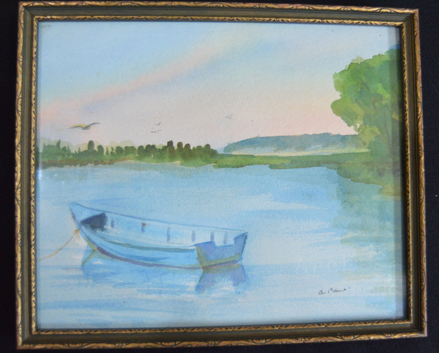 Boat in Creek by Ann Raso