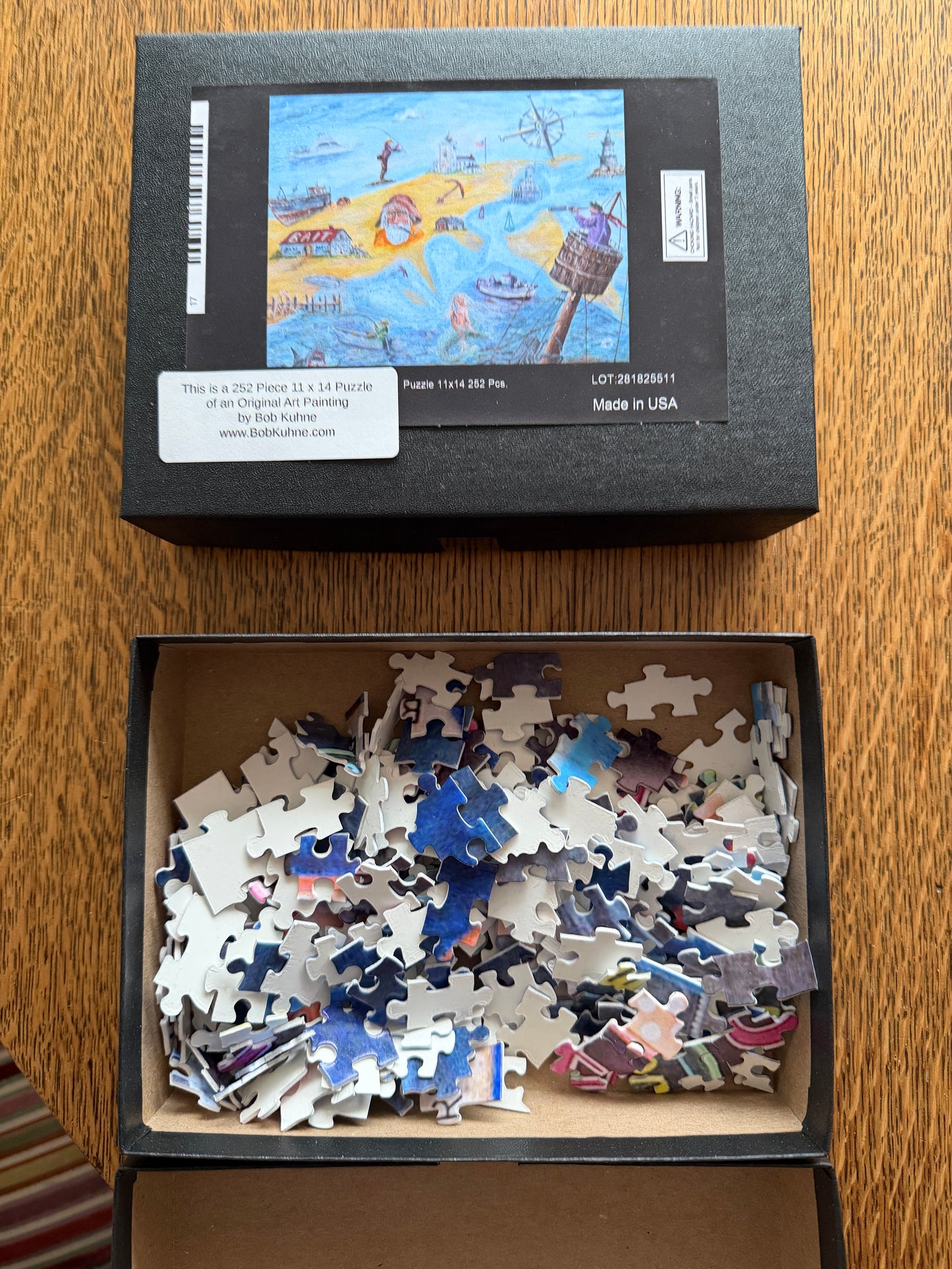 Jigsaw Puzzle w/ Box Hook, Line & Sinker by Bob Kuhne