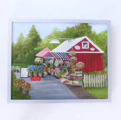 Wells Homestead Farm Stand 16 X 20 Oil Painting by Helene Canberg