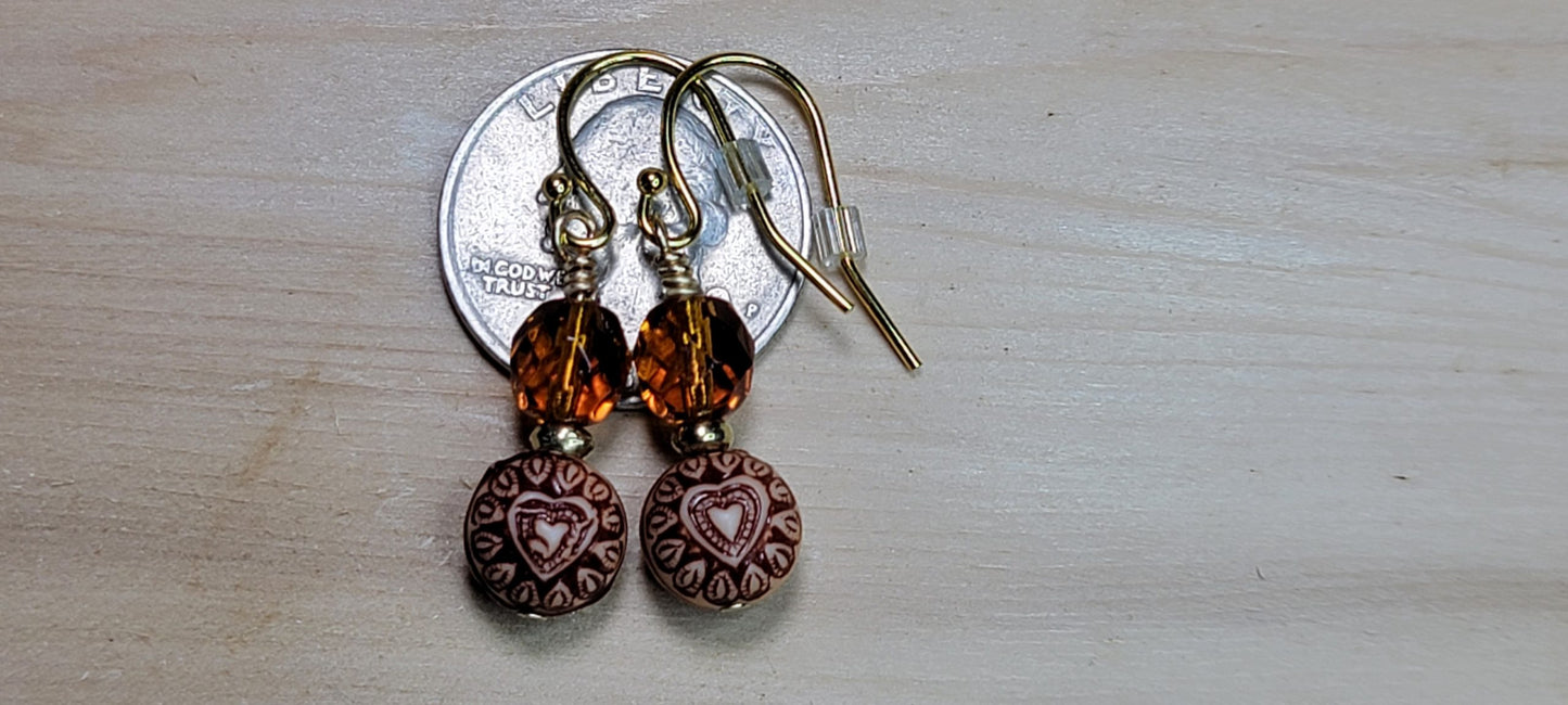 Petite heart earrings by Janet Bidwell