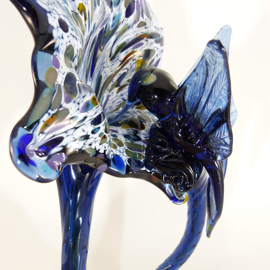 Blue Hummingbird Glass Sculpture Sun catcher