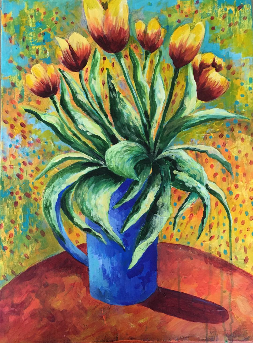 First Tulips by Lee Harned