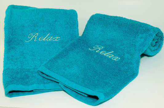 Pair of Hand Towels, Relax, by Christine Hartman