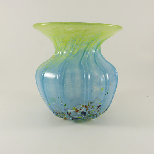 Blue Translucent Glass Vase