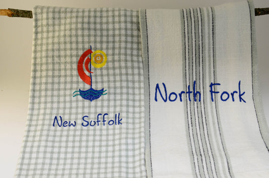 Pair of Dish Towels, North Fork New Suffolk, by Christine Hartman