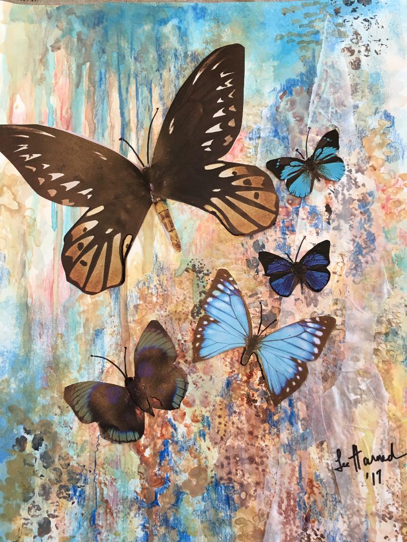 Blue Butterflies by Lee Harned