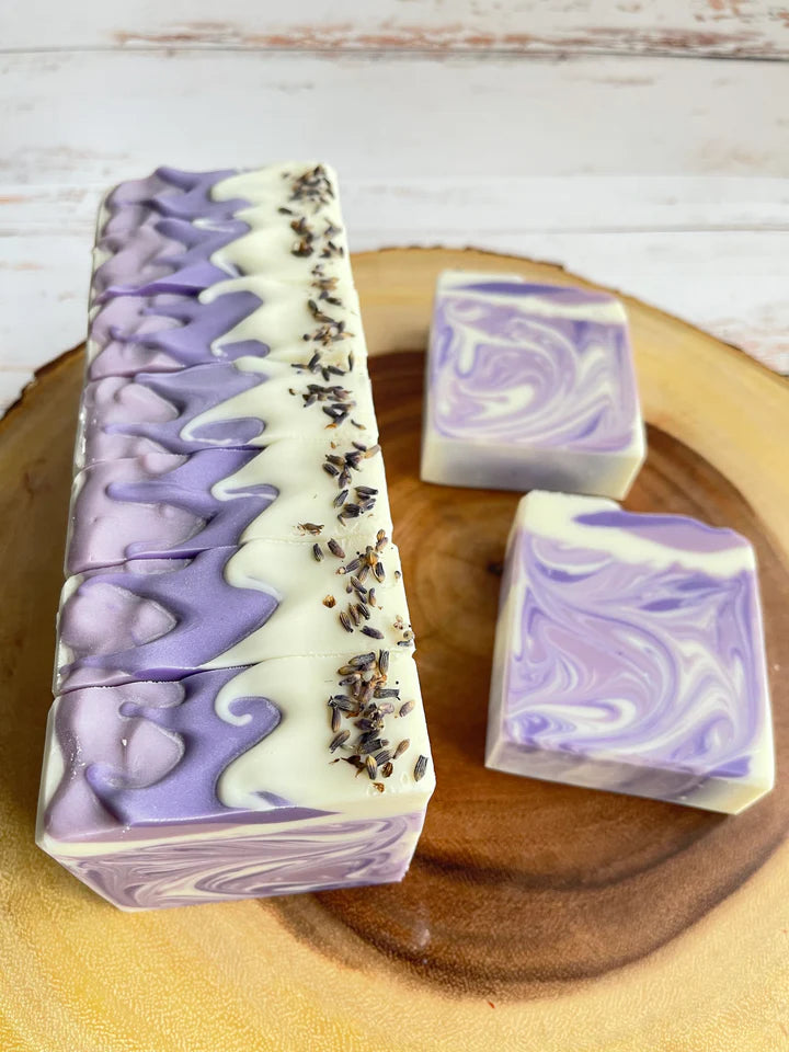 Calming Lavender Swirl Soap by Yesim Ozen Sabun by The Bay