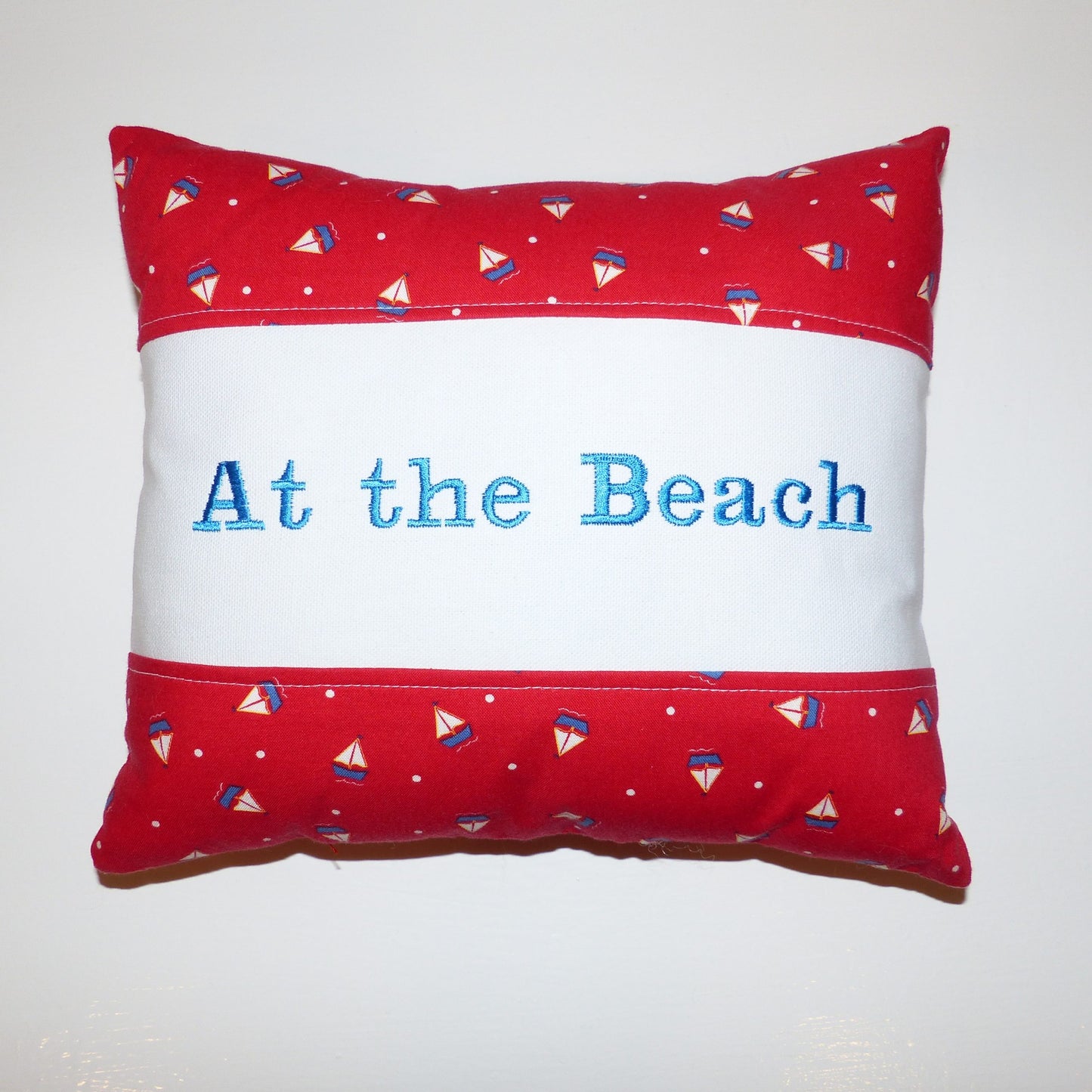 At the Beach Throw Pillow by Christine Hartman