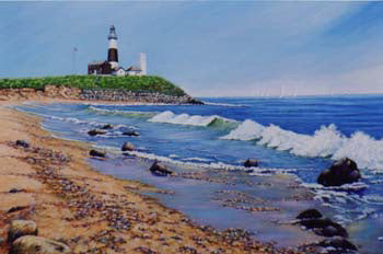 Montauk Lighthouse 15″ x 19″ Signed and Numbered Lithograph by JoAnn Corretti