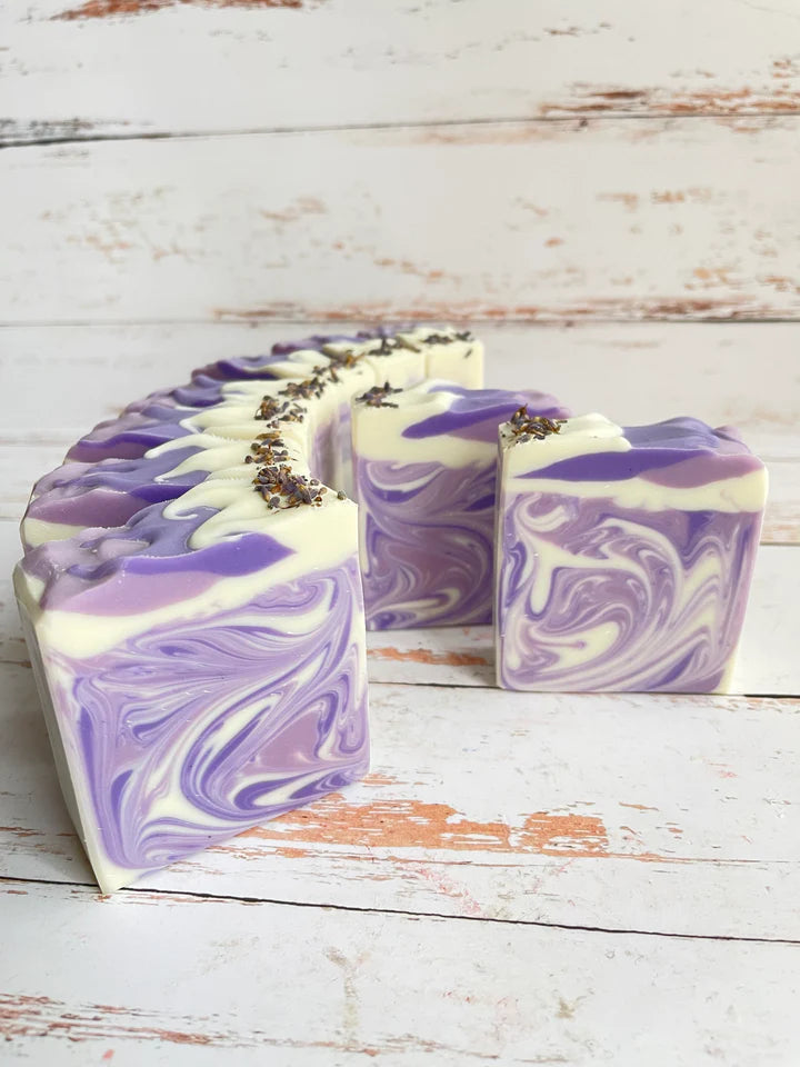 Calming Lavender Swirl Soap by Yesim Ozen Sabun by The Bay