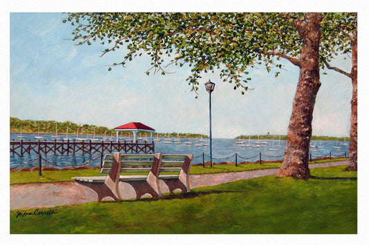 Northport Village Dock 8 x 10 or 12 X 18Matted Print by JoAnn Corretti